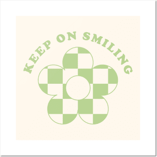 Keep on smiling! Aesthetic self love affirmations! Green aesthetic art! Pastel green aesthetic! Posters and Art